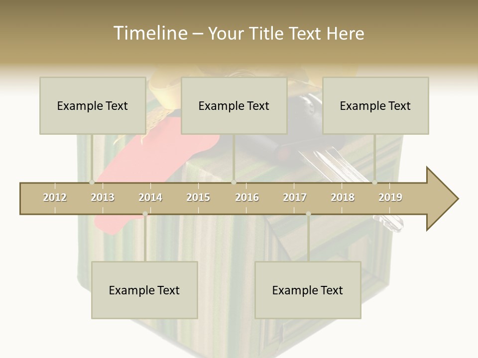 A Present Box With A Car Key On It PowerPoint Template