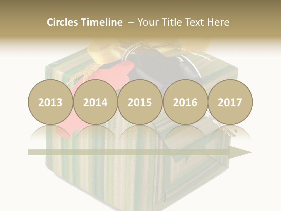 A Present Box With A Car Key On It PowerPoint Template