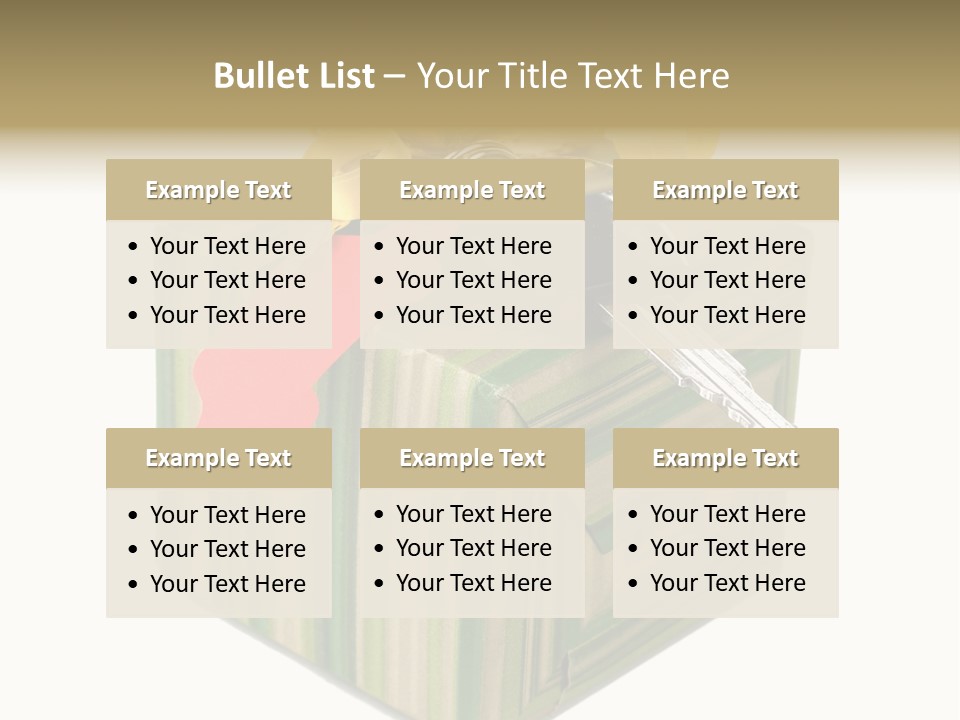 A Present Box With A Car Key On It PowerPoint Template