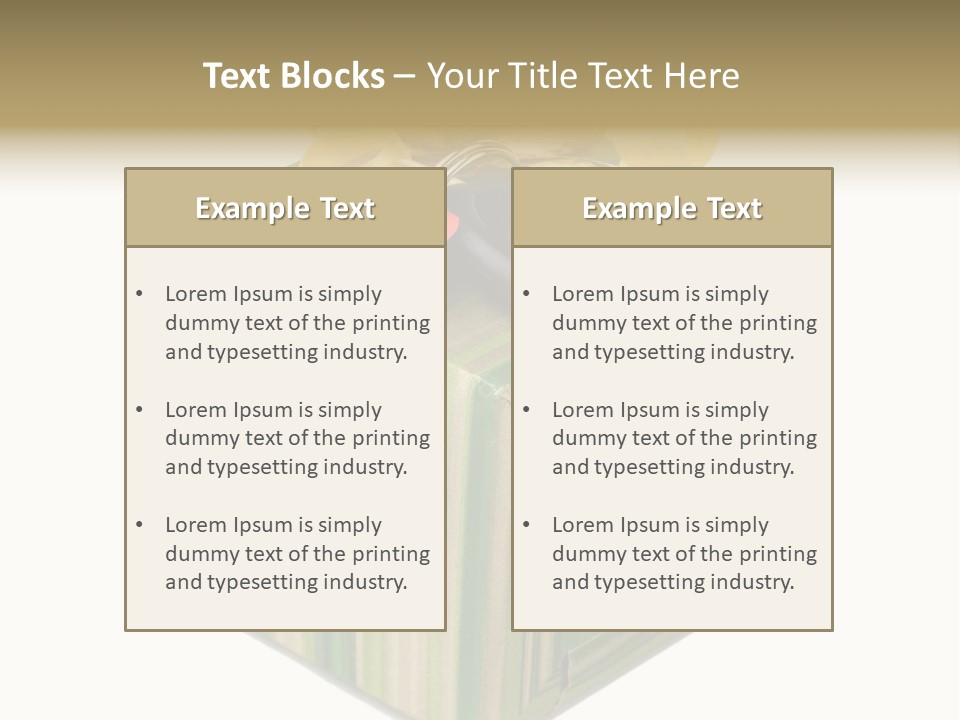 A Present Box With A Car Key On It PowerPoint Template
