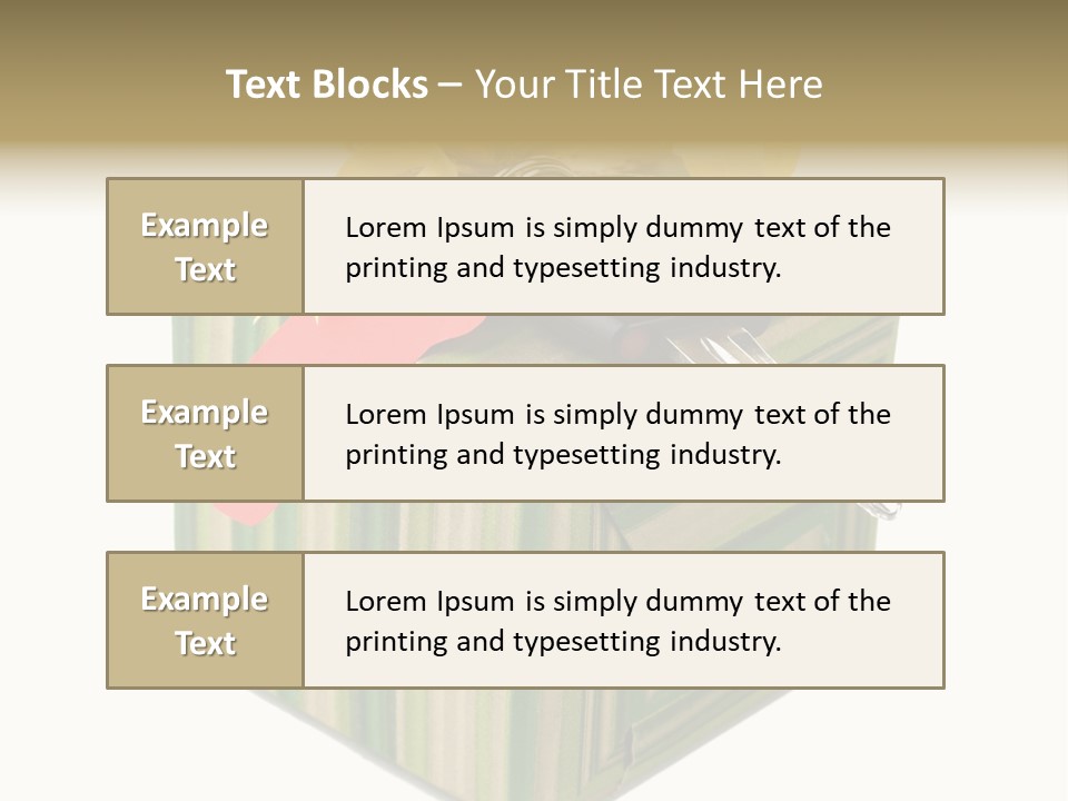 A Present Box With A Car Key On It PowerPoint Template