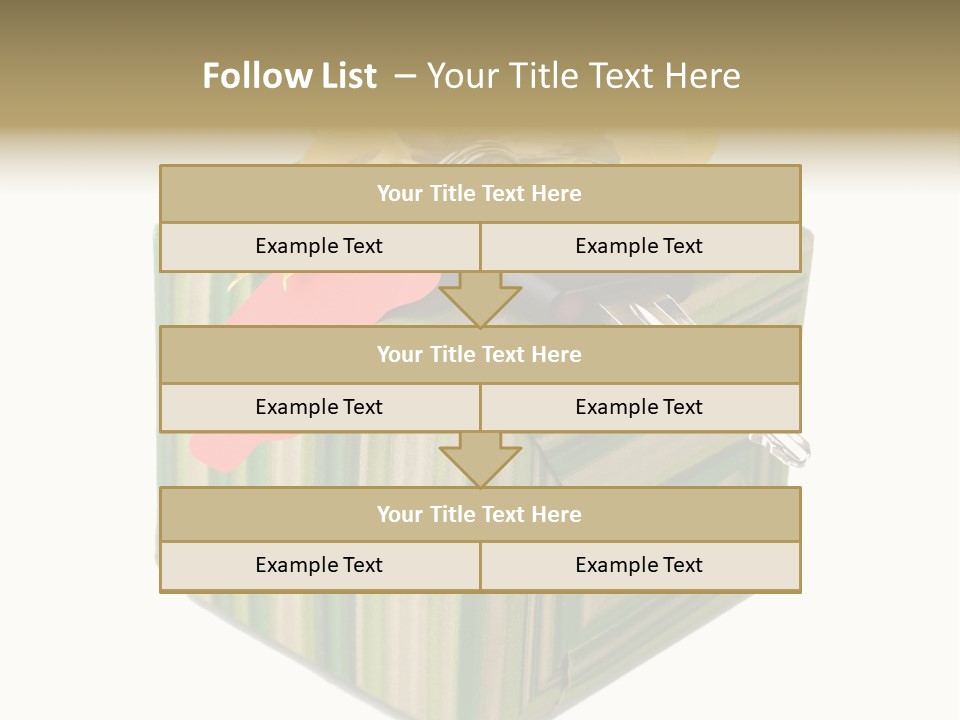 A Present Box With A Car Key On It PowerPoint Template