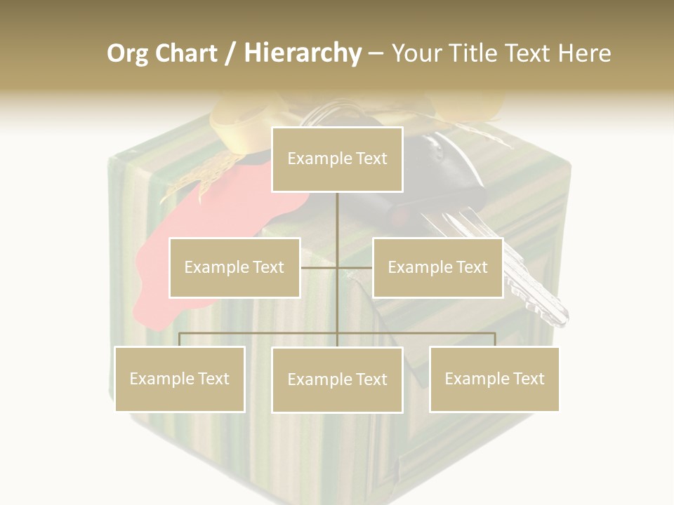 A Present Box With A Car Key On It PowerPoint Template
