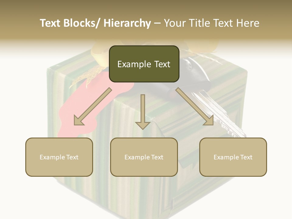 A Present Box With A Car Key On It PowerPoint Template