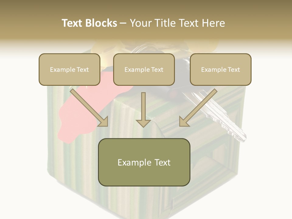 A Present Box With A Car Key On It PowerPoint Template