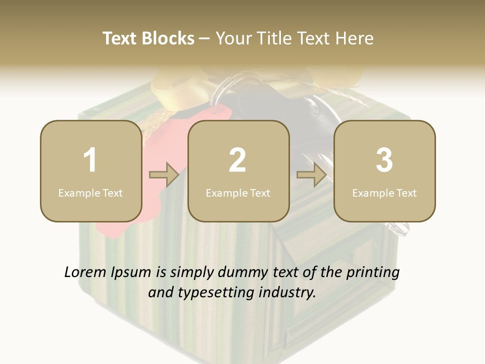 A Present Box With A Car Key On It PowerPoint Template