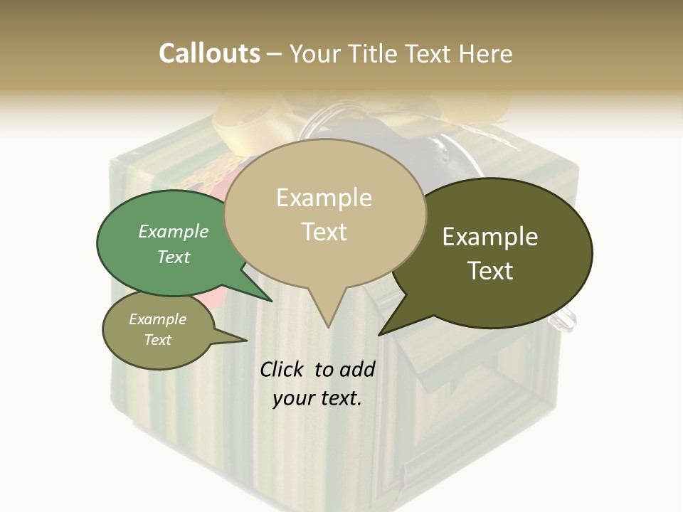 A Present Box With A Car Key On It PowerPoint Template