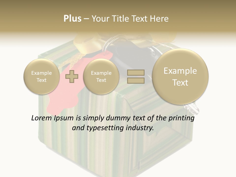A Present Box With A Car Key On It PowerPoint Template