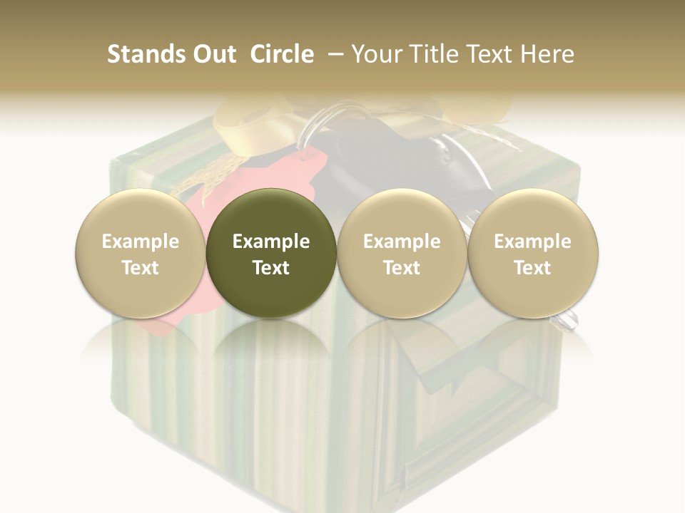A Present Box With A Car Key On It PowerPoint Template