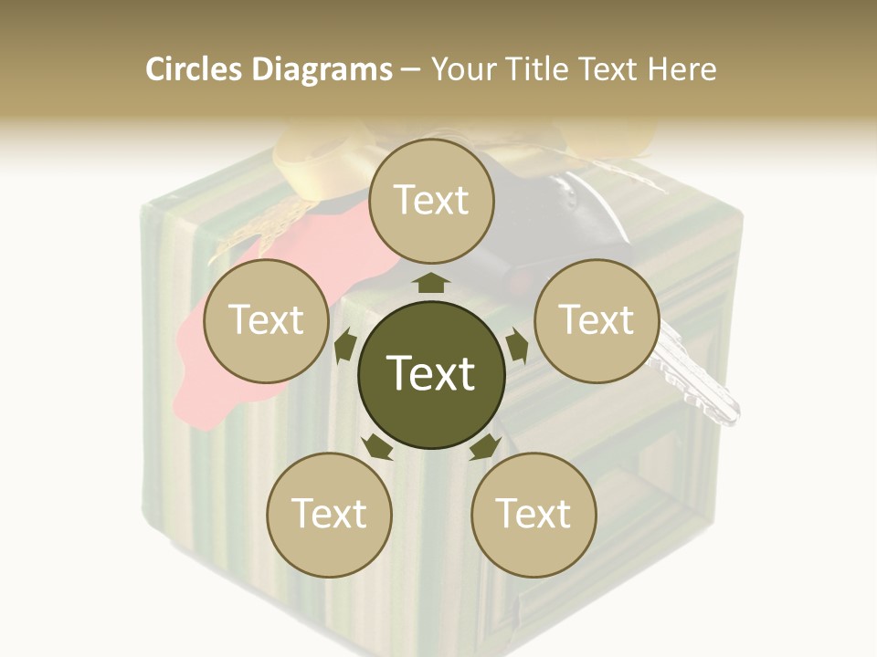 A Present Box With A Car Key On It PowerPoint Template
