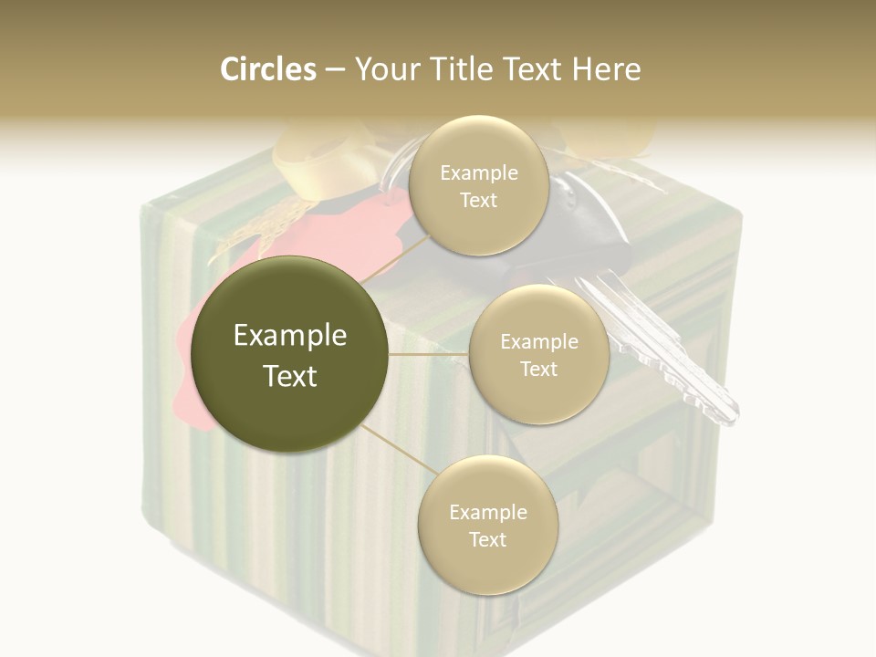 A Present Box With A Car Key On It PowerPoint Template