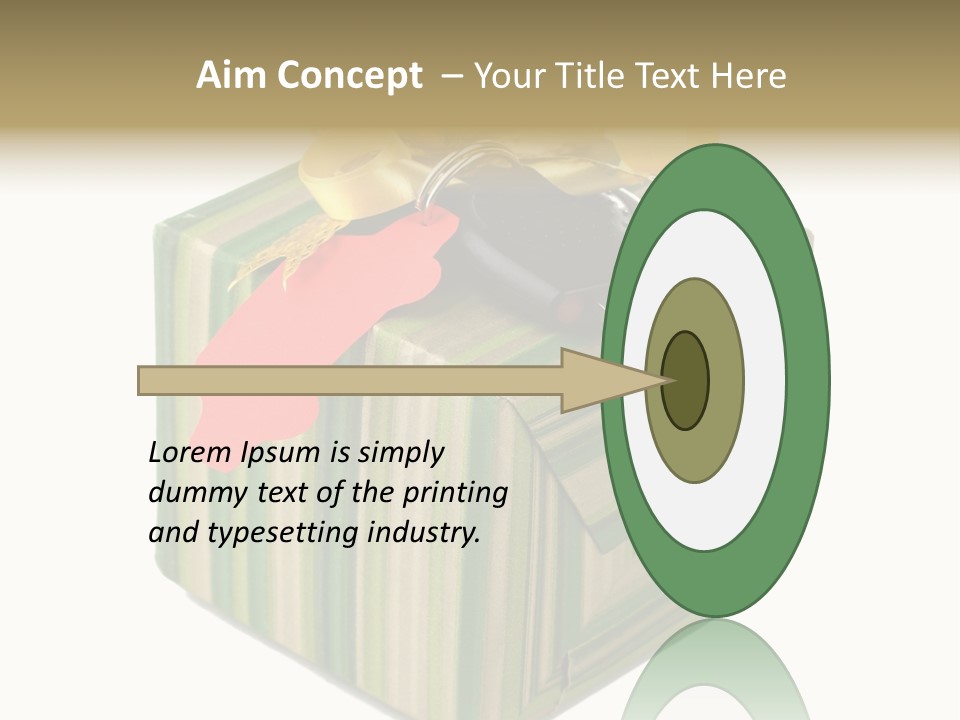 A Present Box With A Car Key On It PowerPoint Template