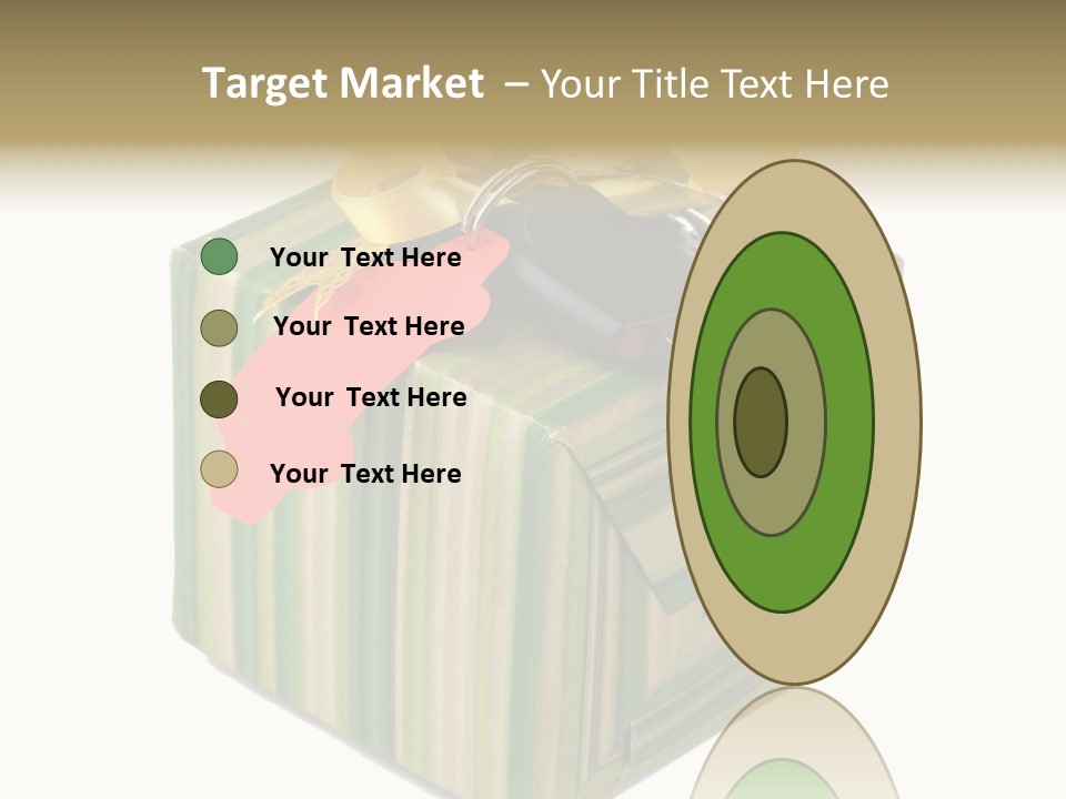 A Present Box With A Car Key On It PowerPoint Template