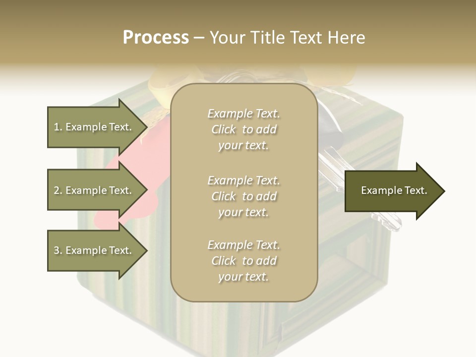 A Present Box With A Car Key On It PowerPoint Template