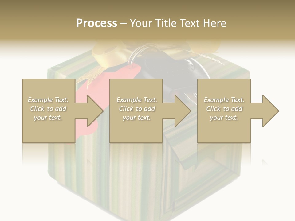 A Present Box With A Car Key On It PowerPoint Template