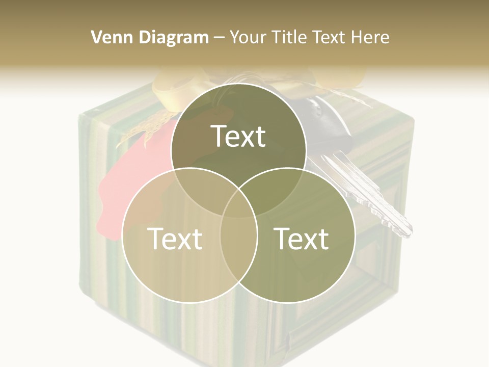 A Present Box With A Car Key On It PowerPoint Template