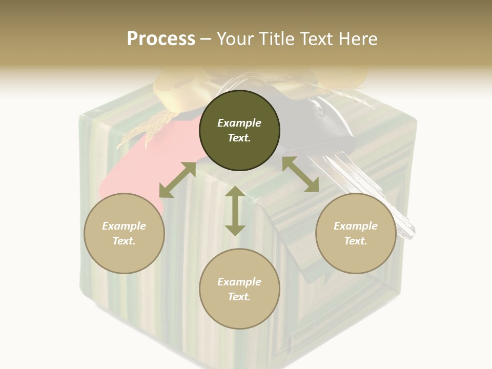 A Present Box With A Car Key On It PowerPoint Template