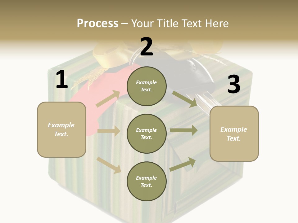 A Present Box With A Car Key On It PowerPoint Template