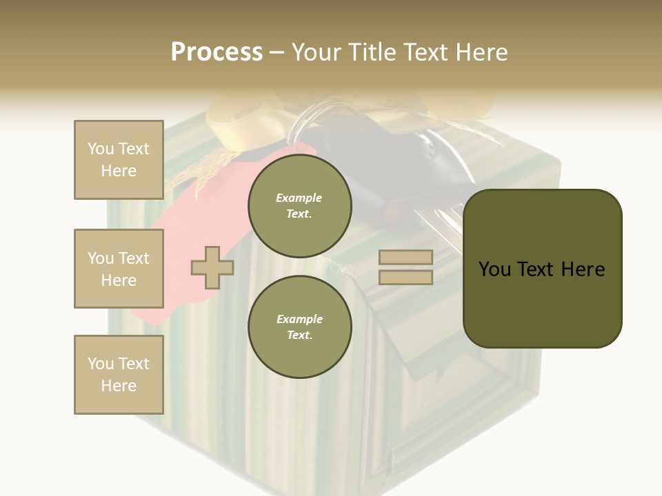 A Present Box With A Car Key On It PowerPoint Template