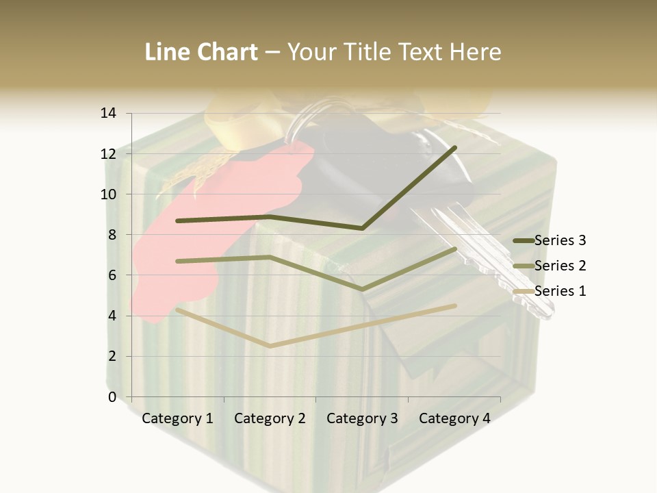 A Present Box With A Car Key On It PowerPoint Template