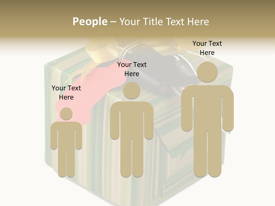 A Present Box With A Car Key On It PowerPoint Template
