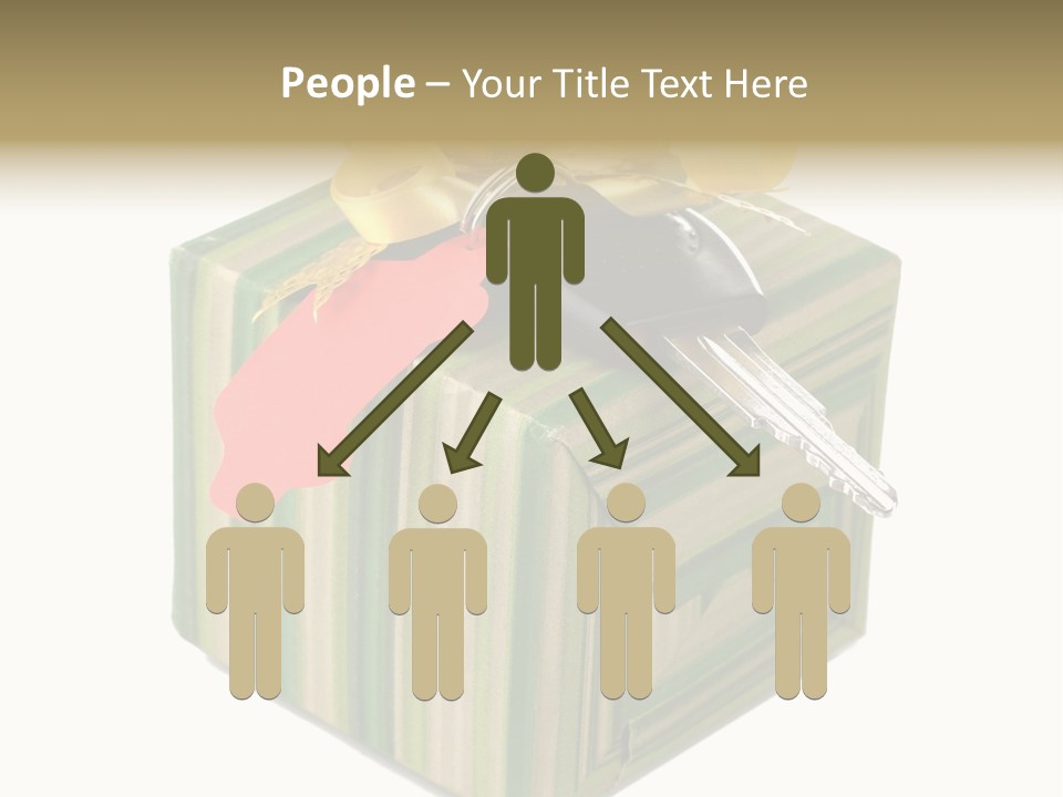 A Present Box With A Car Key On It PowerPoint Template
