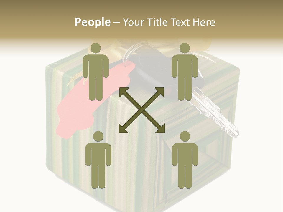 A Present Box With A Car Key On It PowerPoint Template