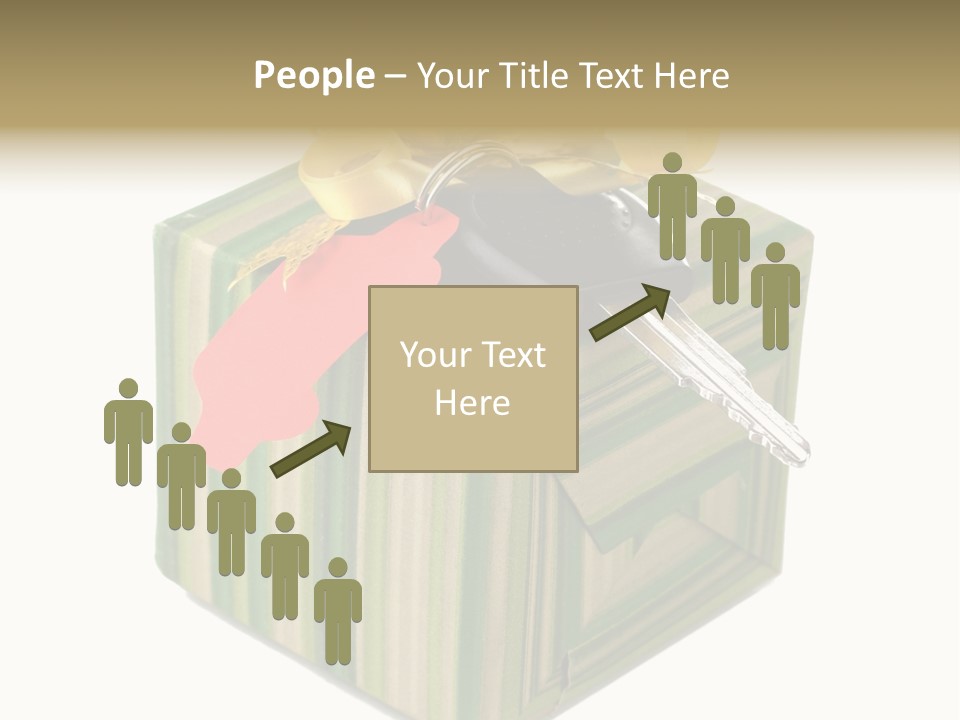 A Present Box With A Car Key On It PowerPoint Template