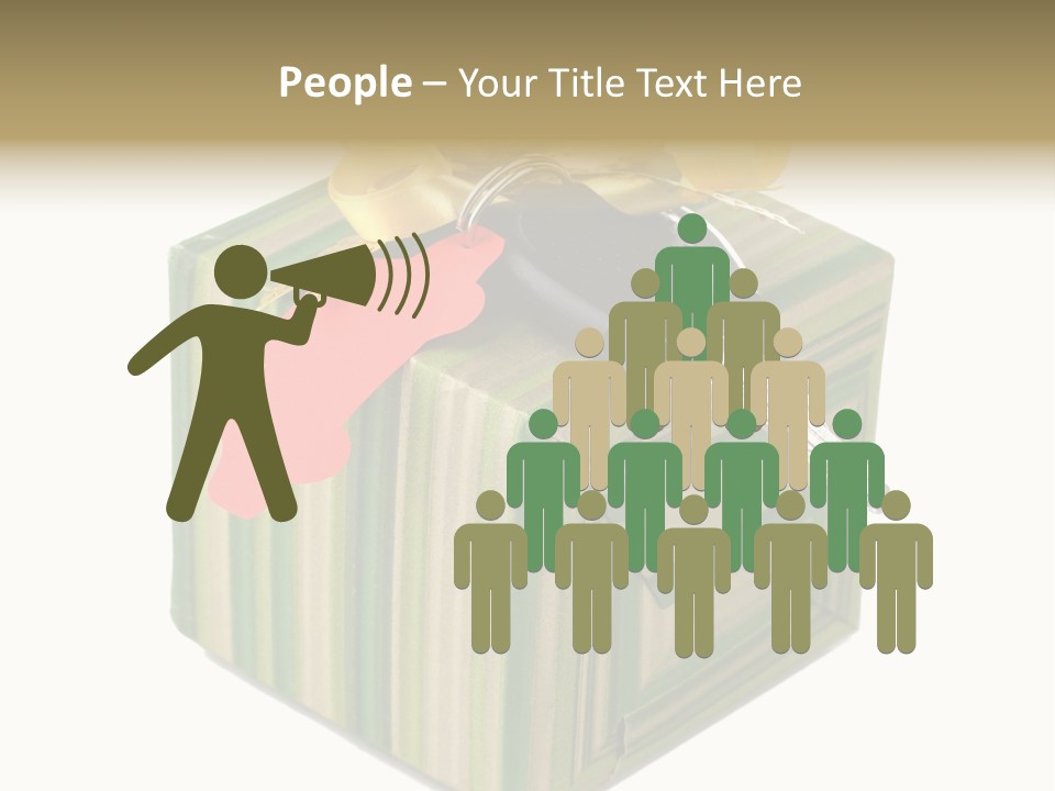 A Present Box With A Car Key On It PowerPoint Template