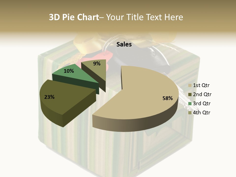 A Present Box With A Car Key On It PowerPoint Template