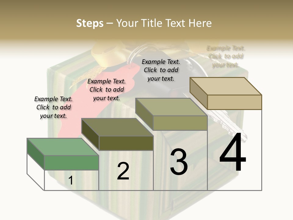 A Present Box With A Car Key On It PowerPoint Template