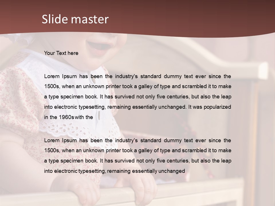 Small Baby Positive PowerPoint Template