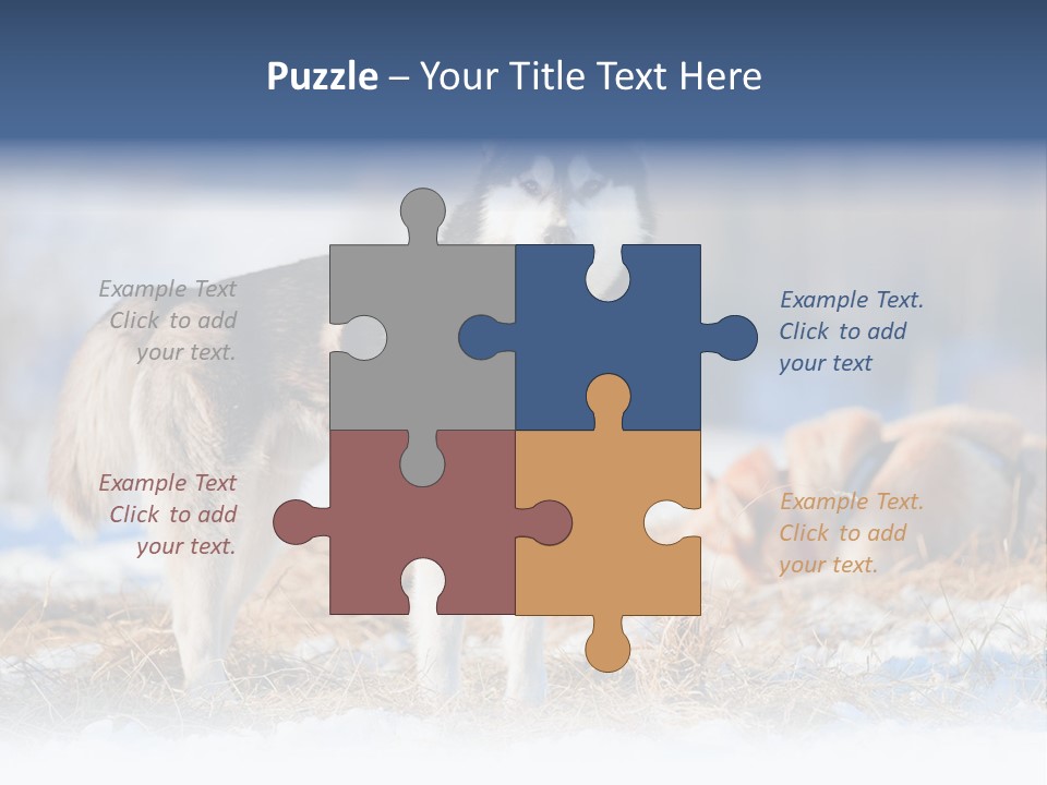 Dog Fur Snow PowerPoint Template