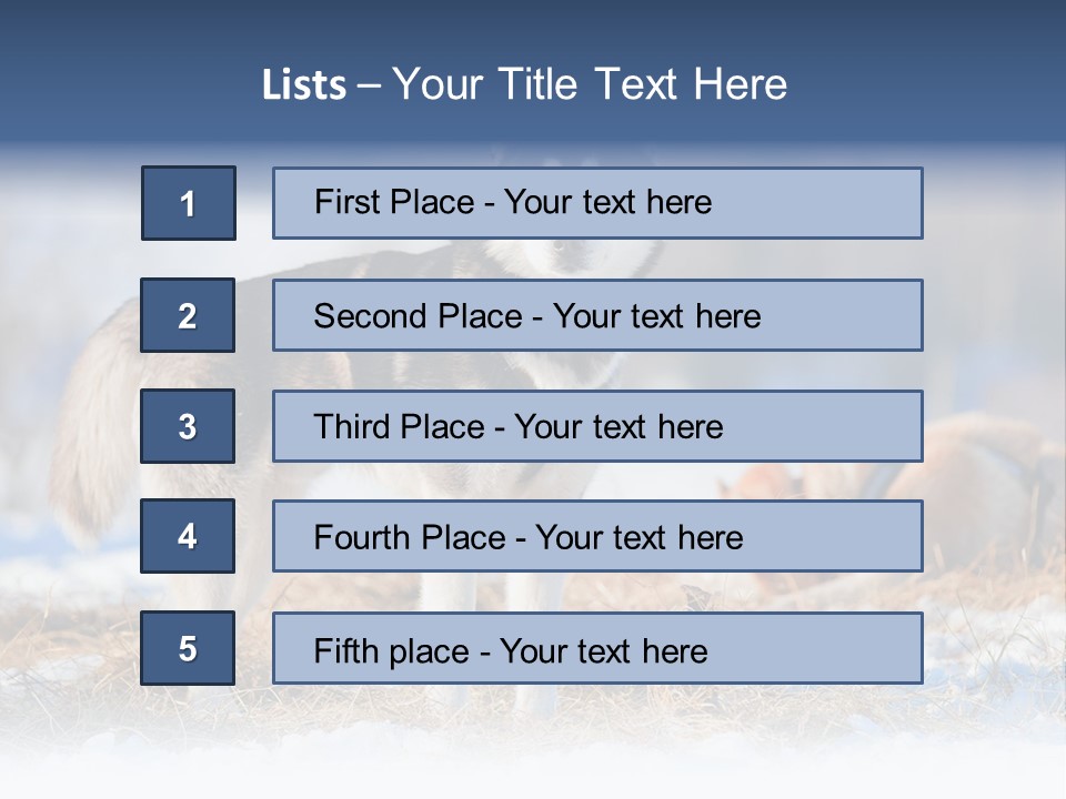 Dog Fur Snow PowerPoint Template