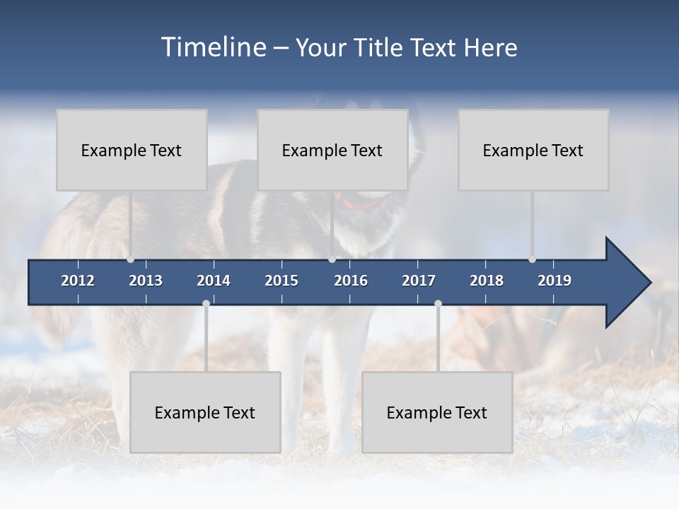 Dog Fur Snow PowerPoint Template