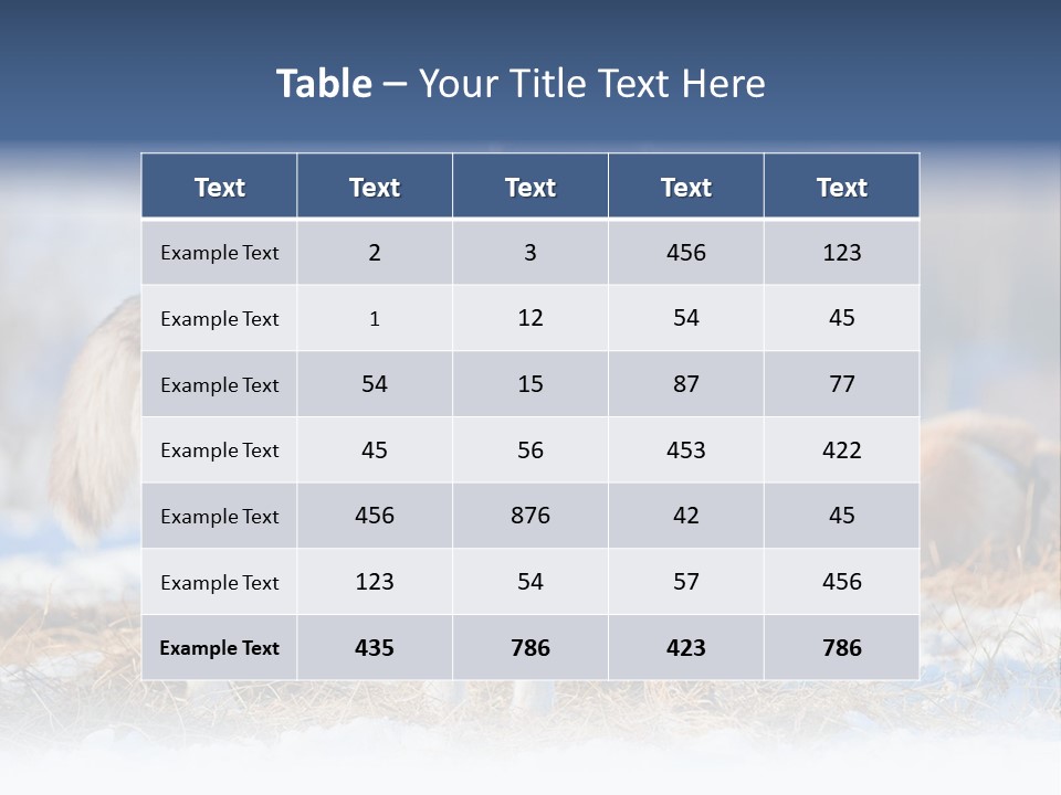 Dog Fur Snow PowerPoint Template