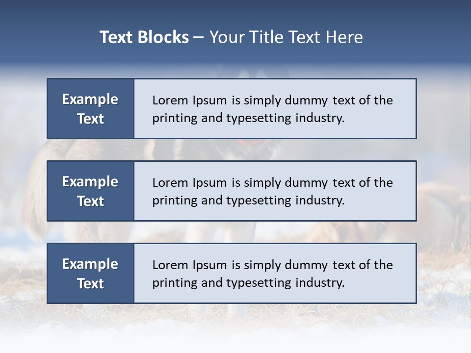 Dog Fur Snow PowerPoint Template