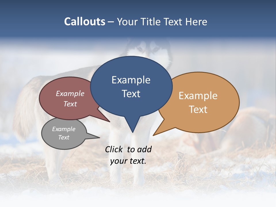 Dog Fur Snow PowerPoint Template