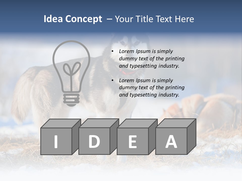 Dog Fur Snow PowerPoint Template