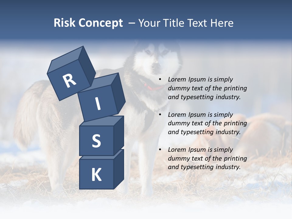 Dog Fur Snow PowerPoint Template