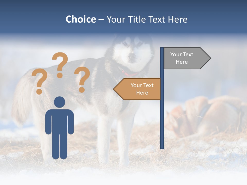 Dog Fur Snow PowerPoint Template