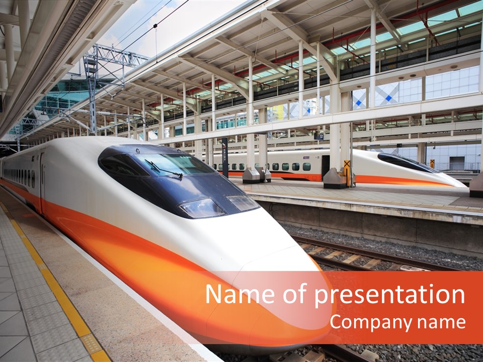 Commuter Light Railroad PowerPoint Template