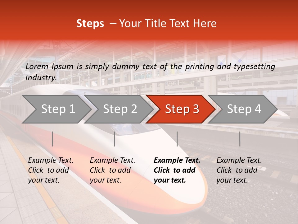 Commuter Light Railroad PowerPoint Template