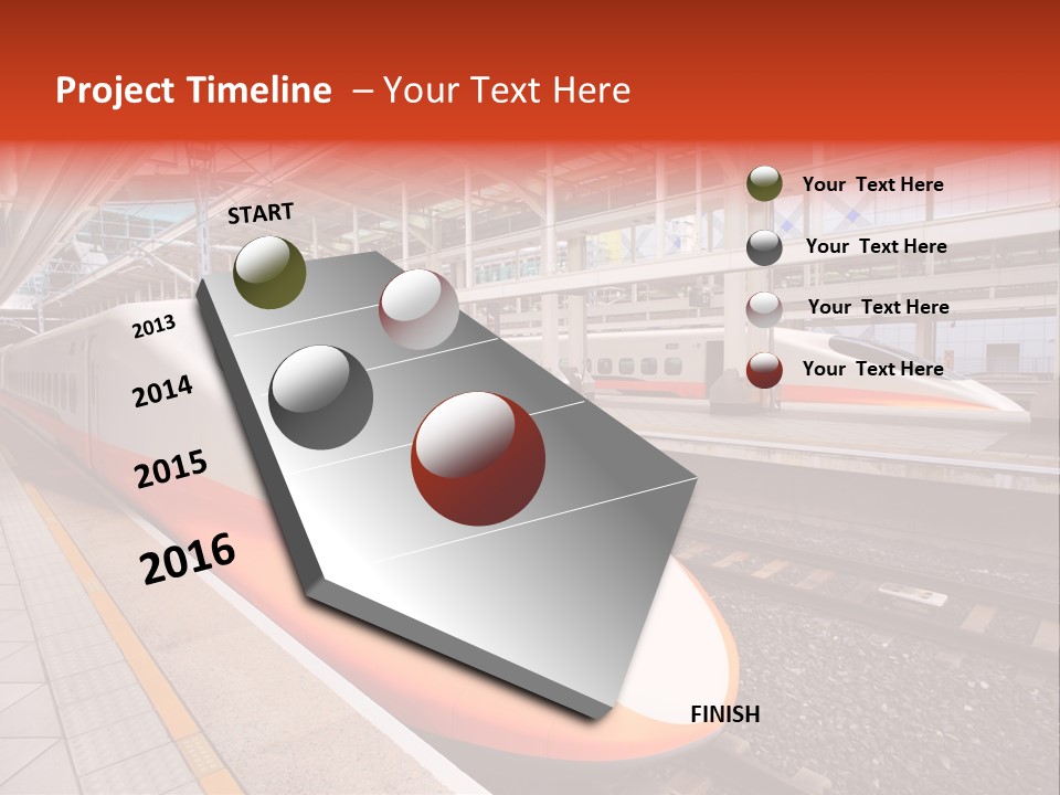 Commuter Light Railroad PowerPoint Template