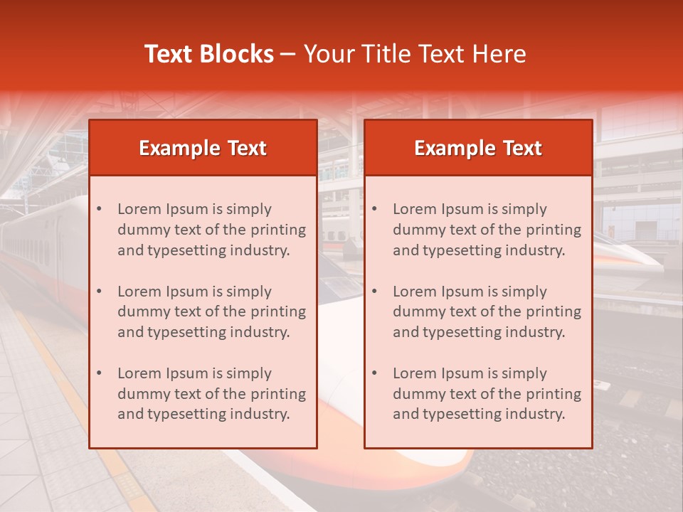 Commuter Light Railroad PowerPoint Template