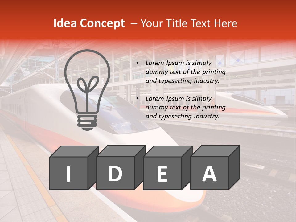 Commuter Light Railroad PowerPoint Template