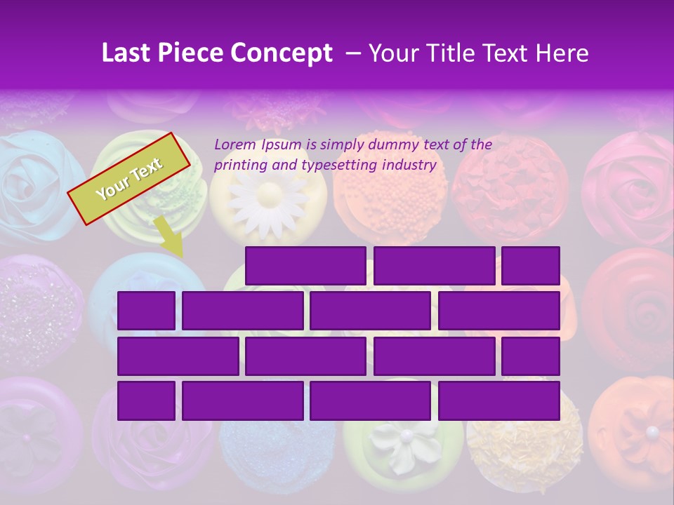 Colorful Flowers Fairy Cakes PowerPoint Template