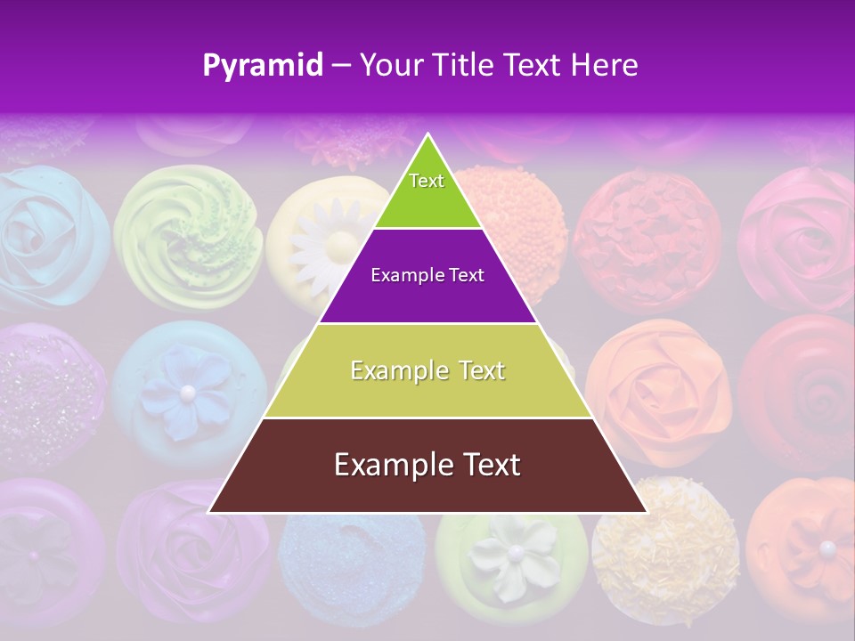 Colorful Flowers Fairy Cakes PowerPoint Template