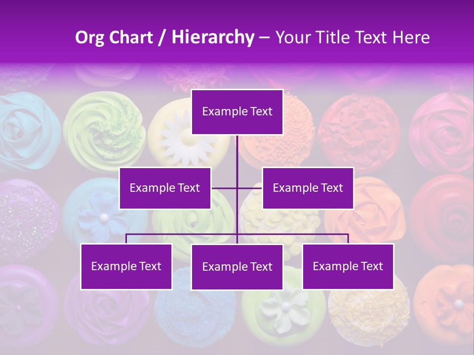 Colorful Flowers Fairy Cakes PowerPoint Template