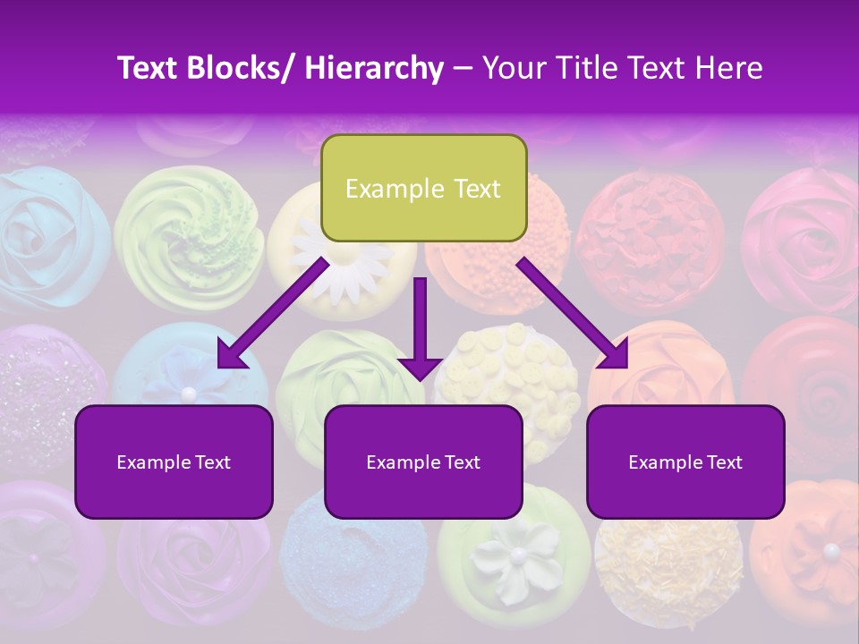 Colorful Flowers Fairy Cakes PowerPoint Template